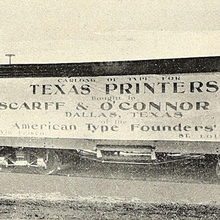 Carload of type for Texas printers